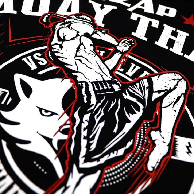 Vszap mma boxning sport t-shirt muay thai slåss fitness elasticitet skjorta tröjor boxning kläder muay thai shorts mma