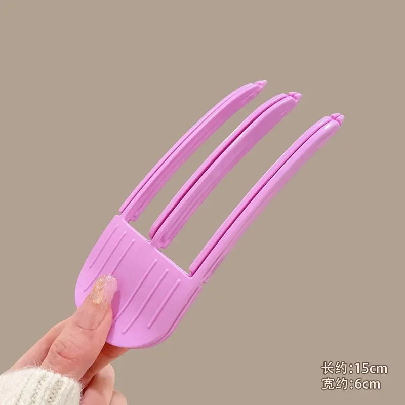 2pcs Fluffy Hairpin Curling Bangs Clips Hair Roots Volumizing Hairclips Set Women Curling Fixed Clip Volume Hair Roller: GRAY