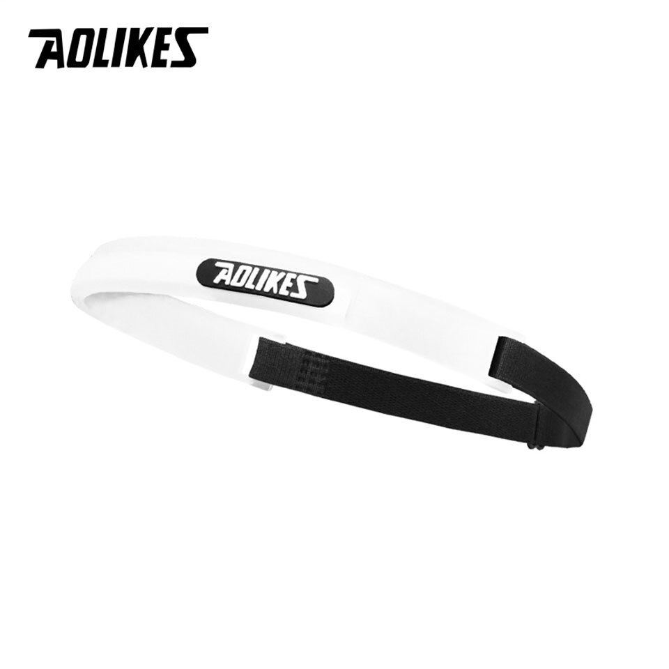 Aolikes-bandas elásticas para el pelo para hombre y mujer, cinta de silicona para el pelo para deportes, Pilates, Yoga, cinta de guía para el sudor, banda para la cabeza, banda para el sudor, Protector de gimnasio: White