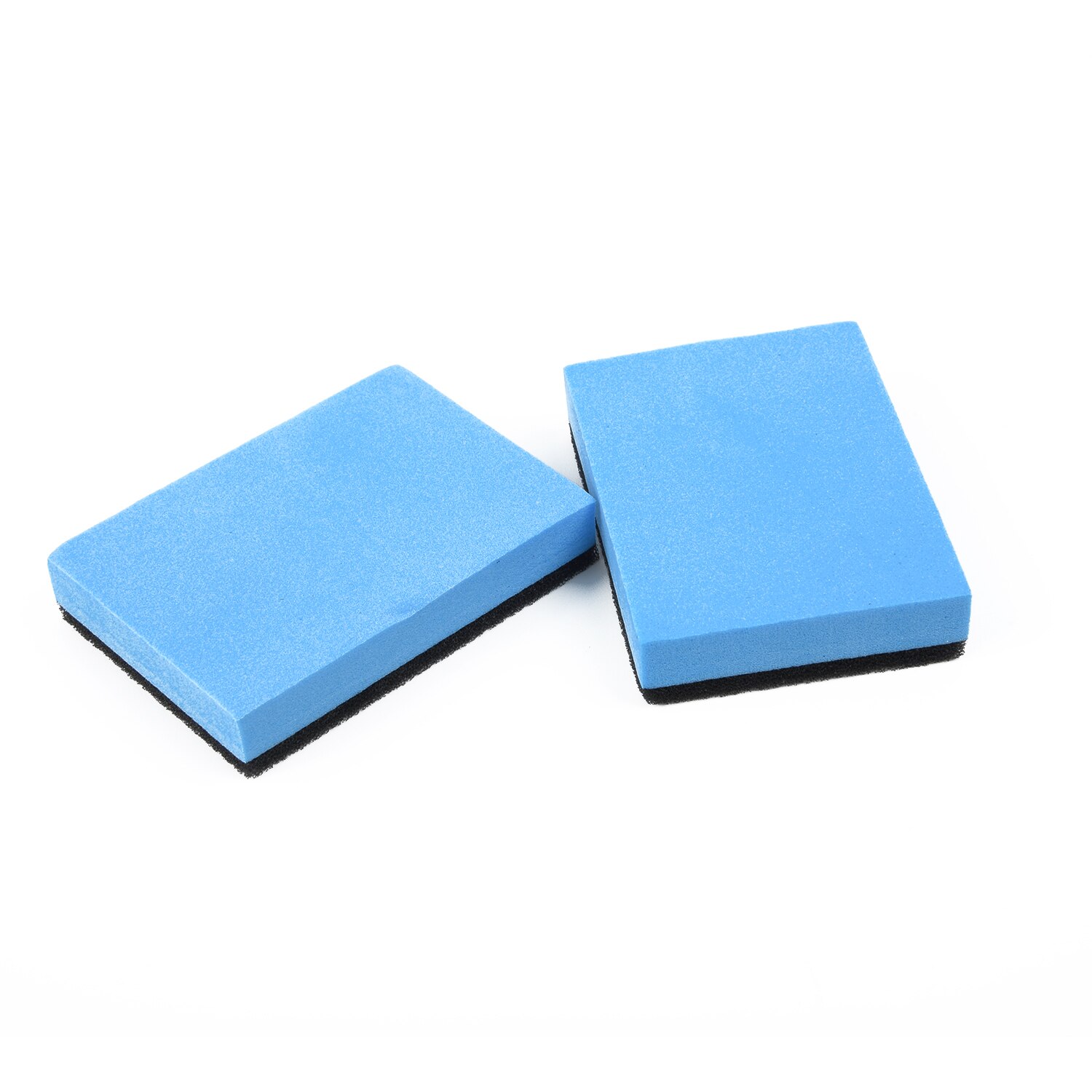 Blue+Black Glass Wax Car Sponge Pad Cleaning Tool Ceramic Coating Replacement 2Pcs EVA