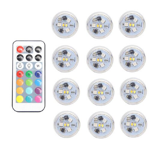 idyl light 24 pcs Mini Lumières LED Submersible, Blanc Bougies à LED idyl light 24 pcs Mini Lumières LED Submersible, Blanc Bougies à LED