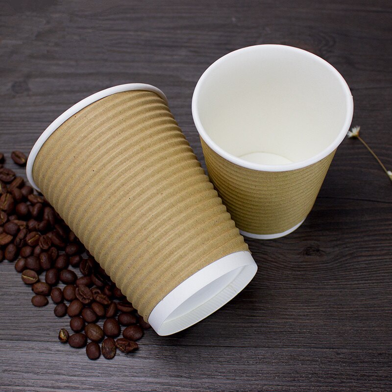 50pcs 8oz/12oz/14oz/16oz Kraft papaer paper cup disposable coffee cup birthday party favors milk tea juice cold dirnk cups