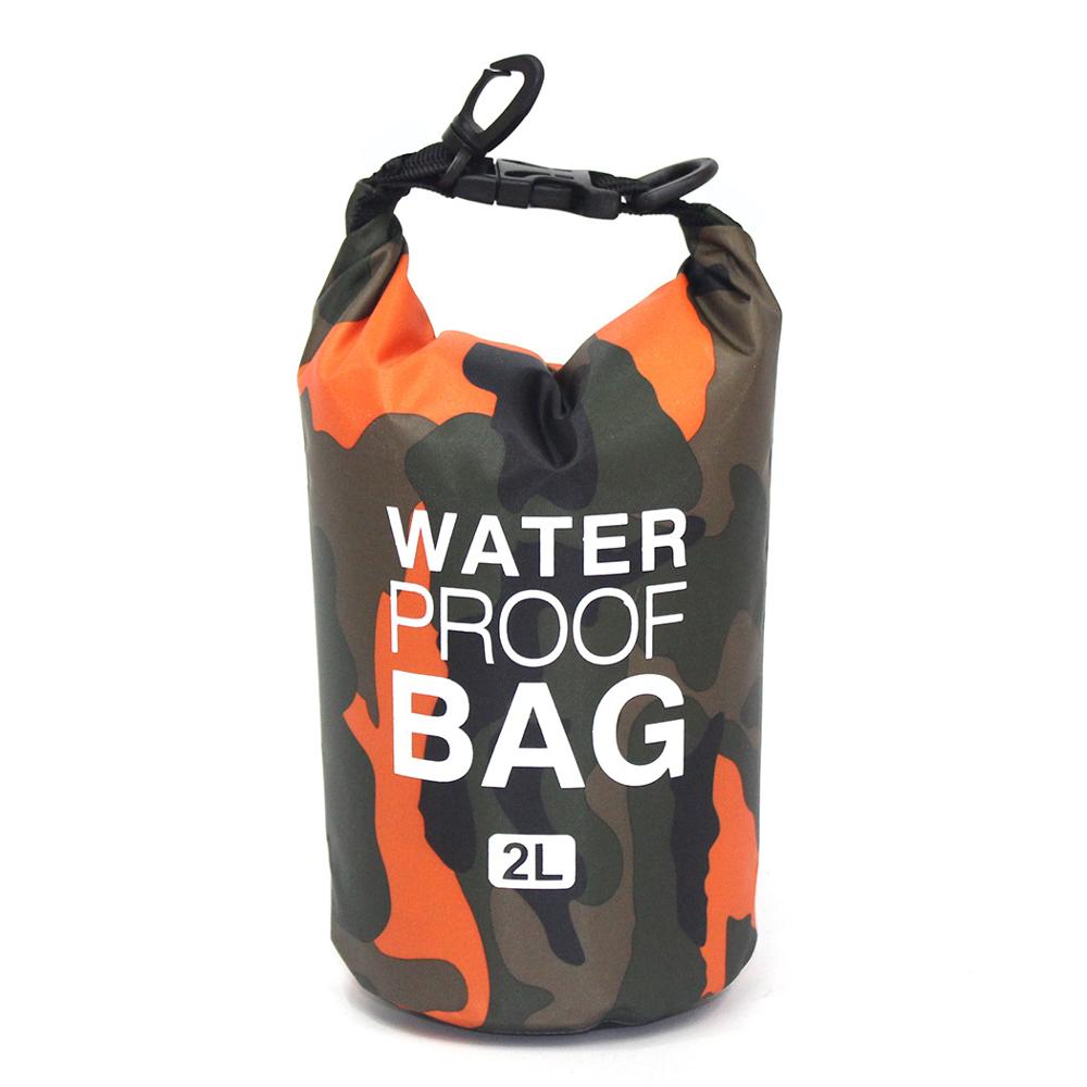 2l 5l 10l 15l 20l 30lwaterproof Swimming Bag Dry Sack Camouflage Colors Fishing Boating Kayaking Storage Drifting Rafting Bag: 2L A