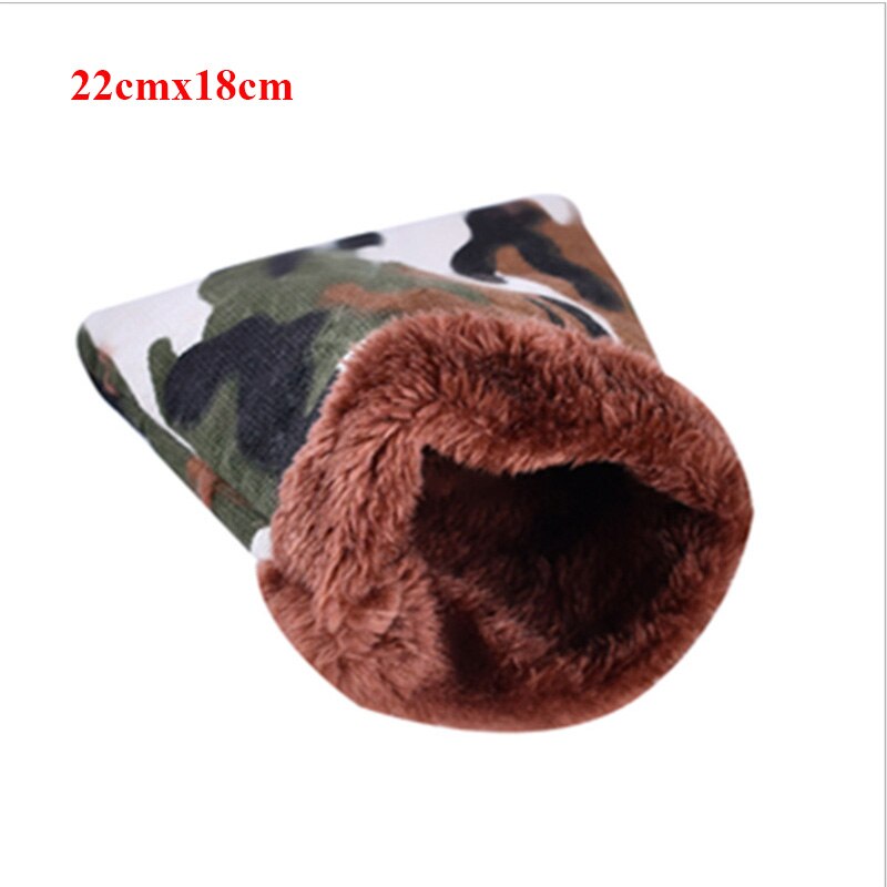 Blød fleece marsvin seng kanin hamstere sovepose små kæledyr hule reden sengepude varme tøfler kæledyr hus: 22 x 18cm være