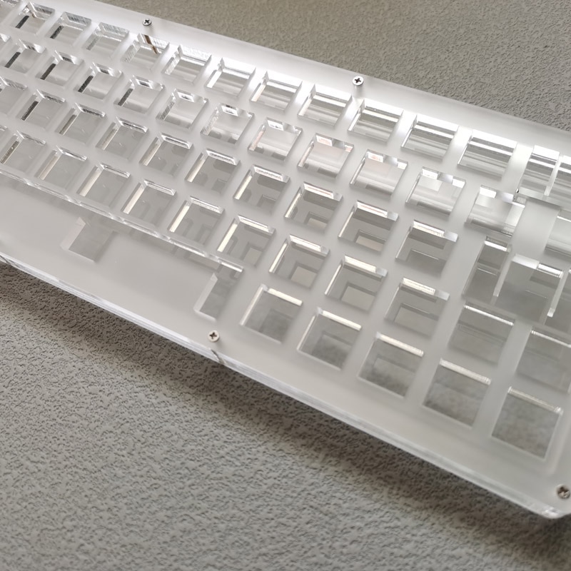 CX60 DIY Mechanical Keyboard Kits Transparent Acrylic Keyboard Case 64 Layout Welding RGB PCB Plate With Down Light