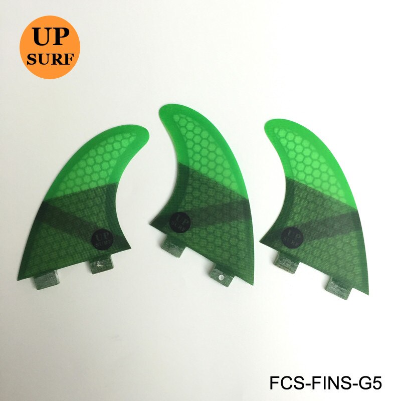 FCS G5 surf fins surf Board Surf Fins Fibreglass Surfboard fins fcs 1 M size thruster fin: Green