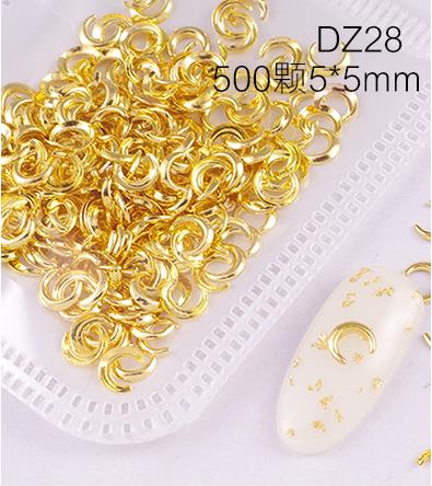 28 rutnät/uppsättning naglar glitter halv pärla nit nitar legering set för 3d pärlor diy hem nagelkonst dekoration smycken pärla leverantör: Dz28