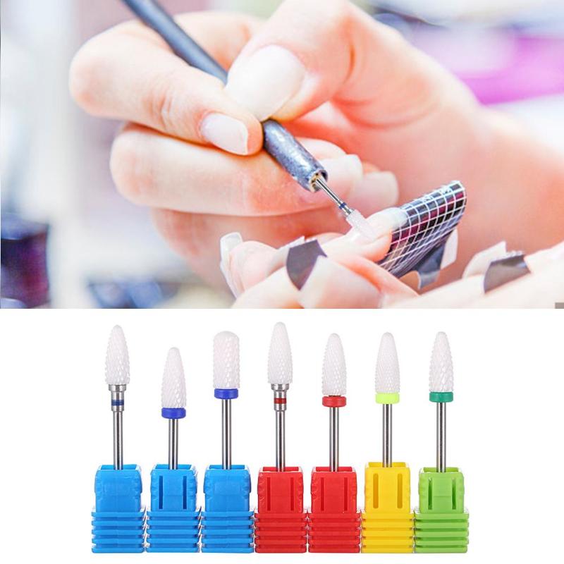 Nail Cone Tip Ceramic Drill Bits Electric Manicure Drills Sander Tools Manicure Pedicure Grinding Head Sander Tool