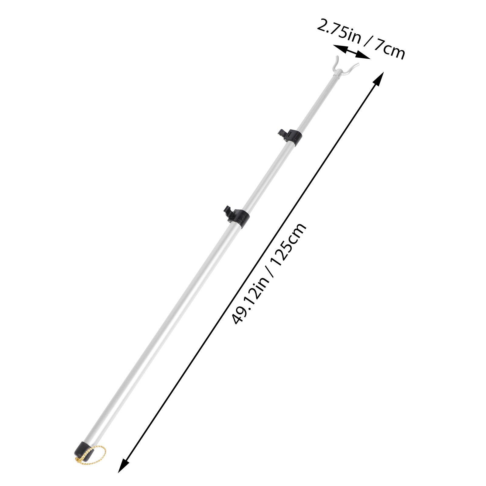 1PC Aluminium Alloy Telescopic Handle Clothing Hook Pole for Clothesline