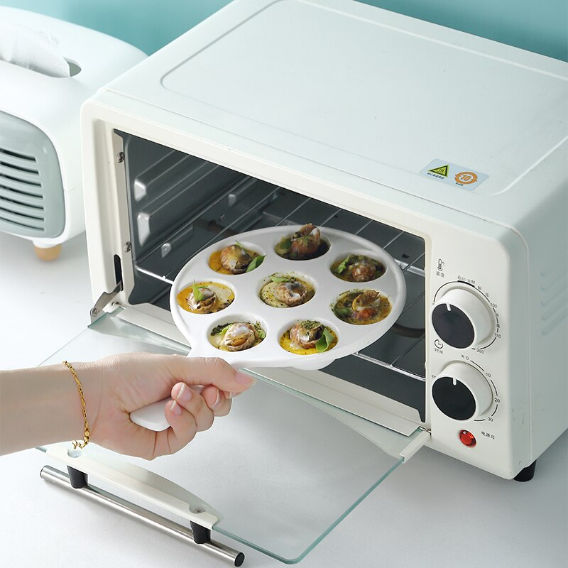Plaque à Escargot en céramique, avec poignée, outils alimentaires, vaisselle, plateau de cuisson, Gadget de cuisine