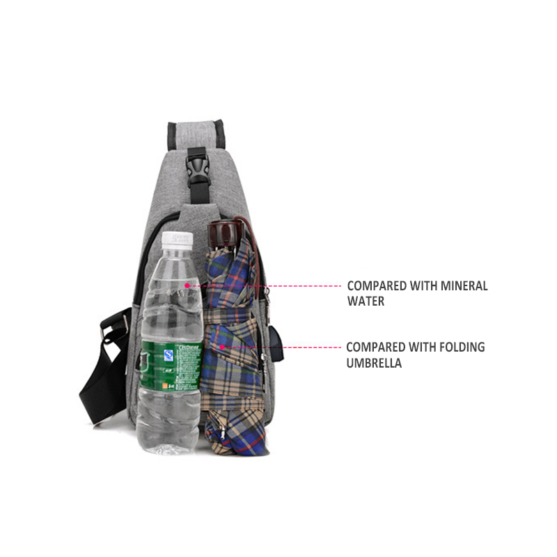 Scione Sport USB charge sacs à bandoulière pour hommes messagers sac Oxford court voyage sacs à bandoulière pour hommes Anti-vol poitrine sac