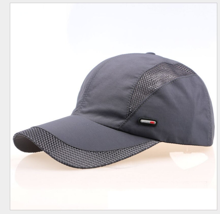 Gorra de béisbol transpirable para hombre y mujer, gorro de béisbol de secado rápido, Color puro, Unisex: Gris