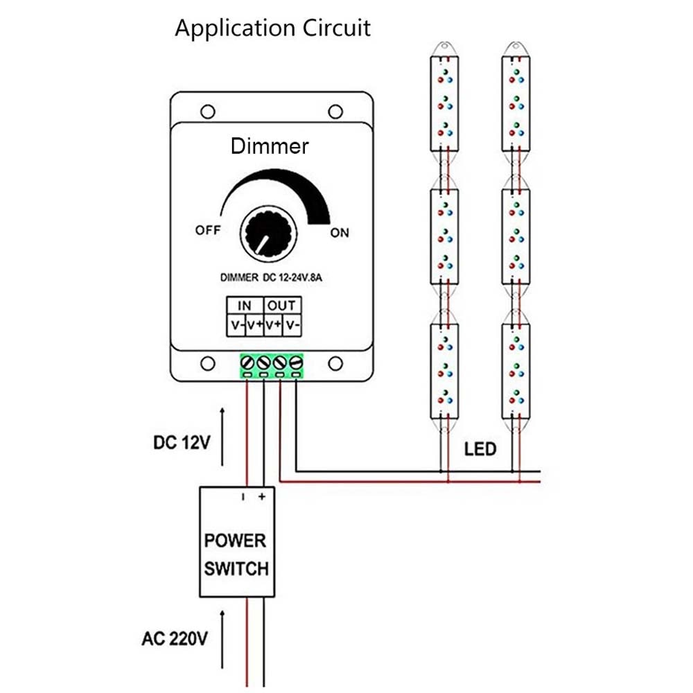 Pwm Dimmen Controller Voor Led Verlichting Lint Strip 12-24 Volt (12 V-24 V) 8 Ampelectrical Dimmers Voor Thuis