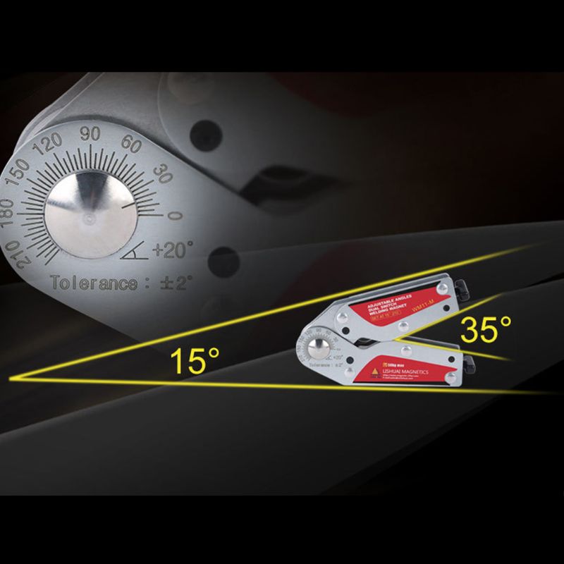 WM11 15-210 degree On/Off Adjustable Angles Welding Magnet/Switchable Neodymium Magnetic Welding Holder S/M Size