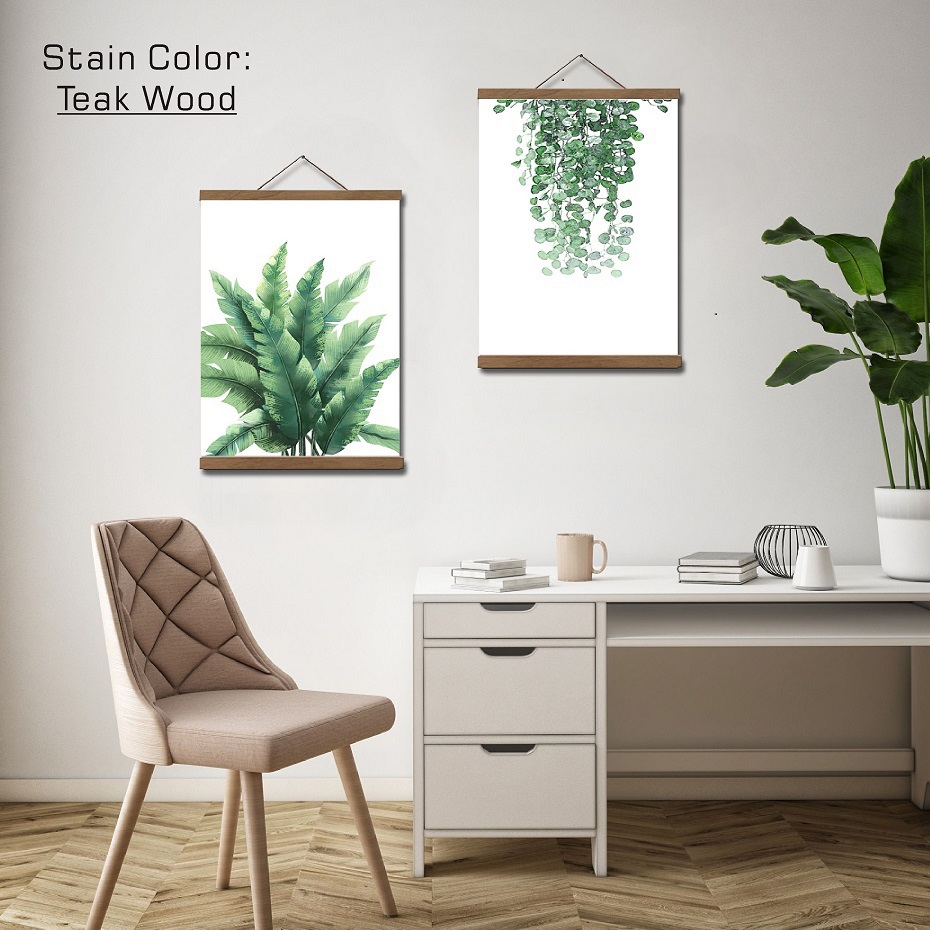 Colgador magnético de madera para pintura, 70 cm de 21-marco de fotos en 7 colores, póster de lona, colgador de arte