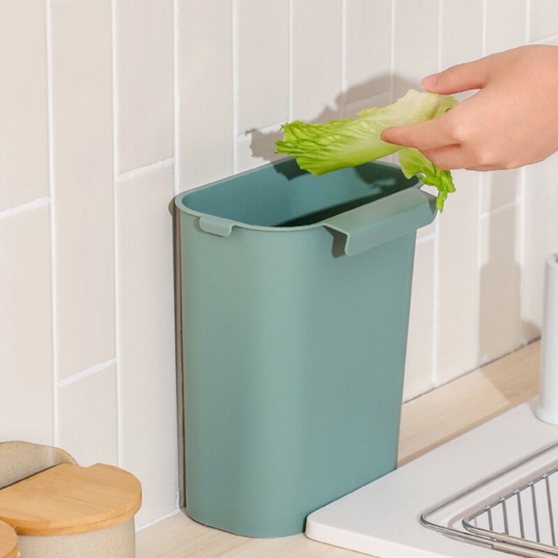 Kitchen Wall Mounted Trash Can Cabinet Door Hanging Garbage Bin Garbage Cans for Kitchen Bathroom Toilet Waste Rubbish