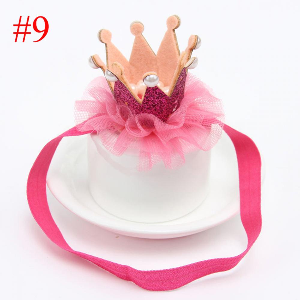 1 pièces mignon filles dentelle perle brillant étoile élastique bandeau couronne princesse pince à cheveux épingles à cheveux accessoires de cheveux: 9