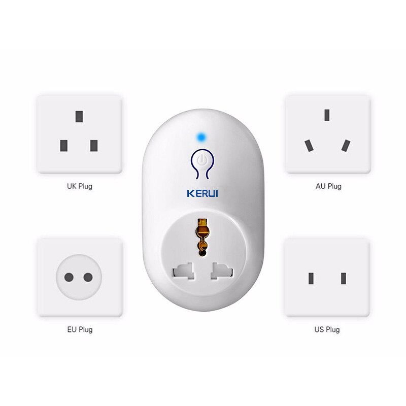 KERUI-enchufe inteligente de seguridad para el hogar, sistema de alarma de 433Mhz, inalámbrico, funciona con Kerui K52 W18 W20 G18 W2, 5 uds.