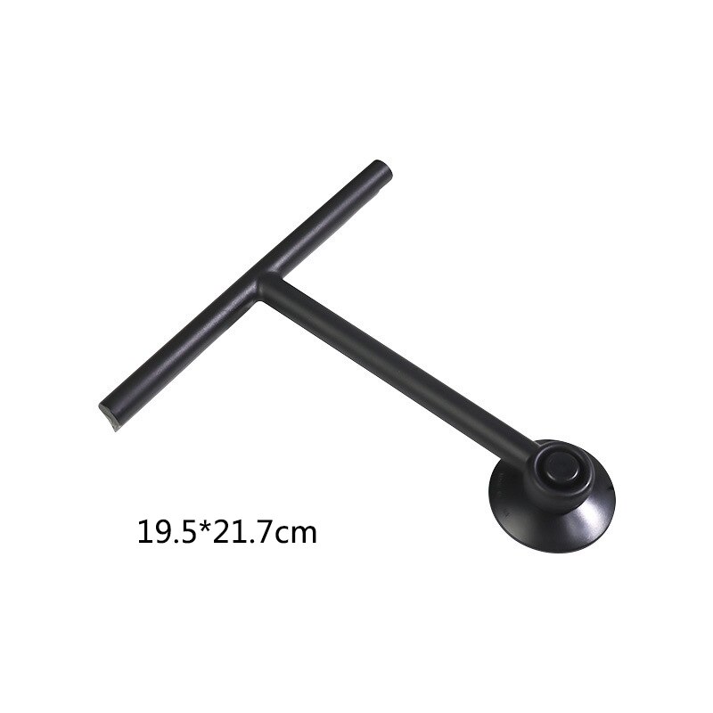 Escurridor de vidrio para ducha, limpiador con soporte de silicona, Herramientas de limpieza de espejos de baño, limpieza del hogar: Marfíl