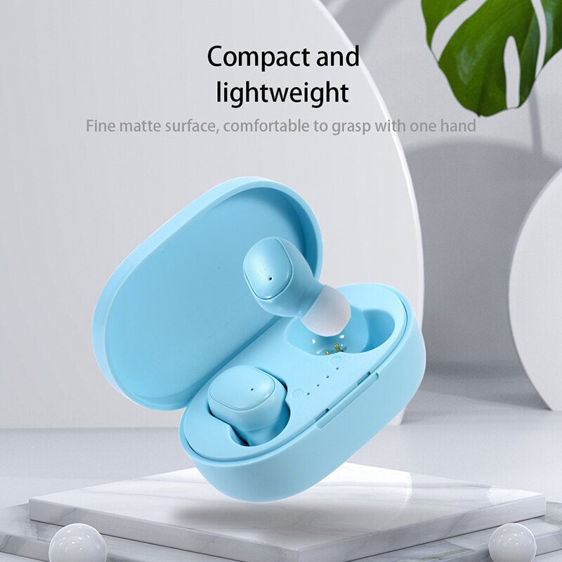 A6 TWS Wireless Bluetooth Earphone Waterproof Sports Stereo Earbud In-Ear Headset With Mic Charging Box For Android Ios