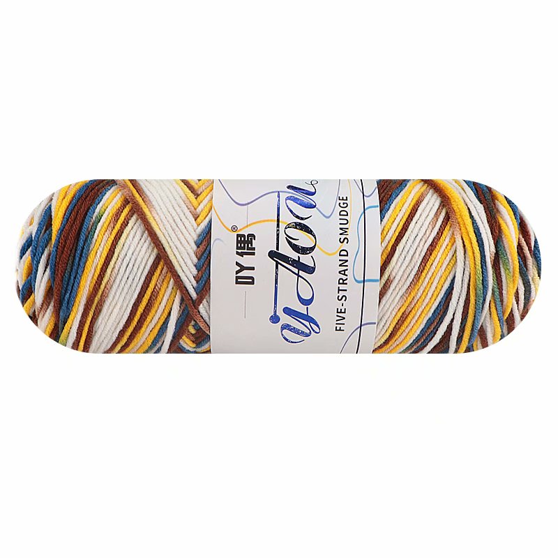 1Pc 100g Rainbow Color Cotton Yarn for hand knitting Acrylic Thread Crochet Yarn DIY Scarf Sweater threads hat blanket threads