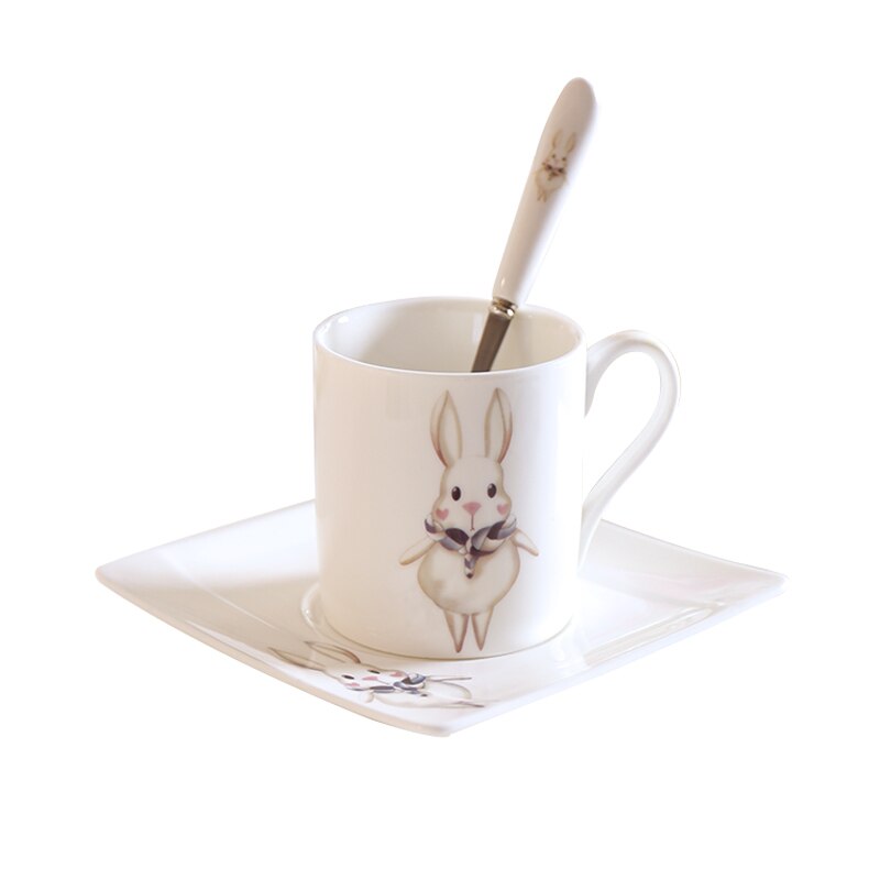 BN01037 European style Cute Animal coffee cup set 200ml good bone china coffee cup and saucer herbal tea cup set,indie hipster