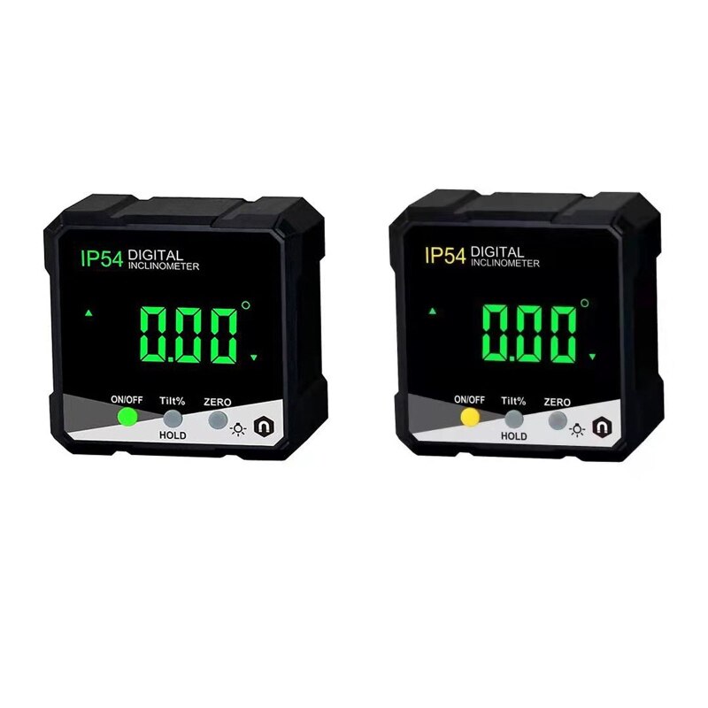 Digital Angle Gauge Inclinometer IP54 Waterproof w/ LCD Backlight Magnetic Base Used for Carpentry Building Masonry