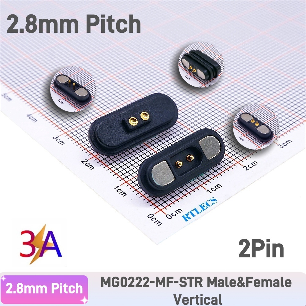 1 par 3A conector Pin Pogo magnético 2 3 4 5 6 7 8 9 11 posiciones paso 2,2 MM tira de contacto Pogopin macho hembra con resorte: Verde militar