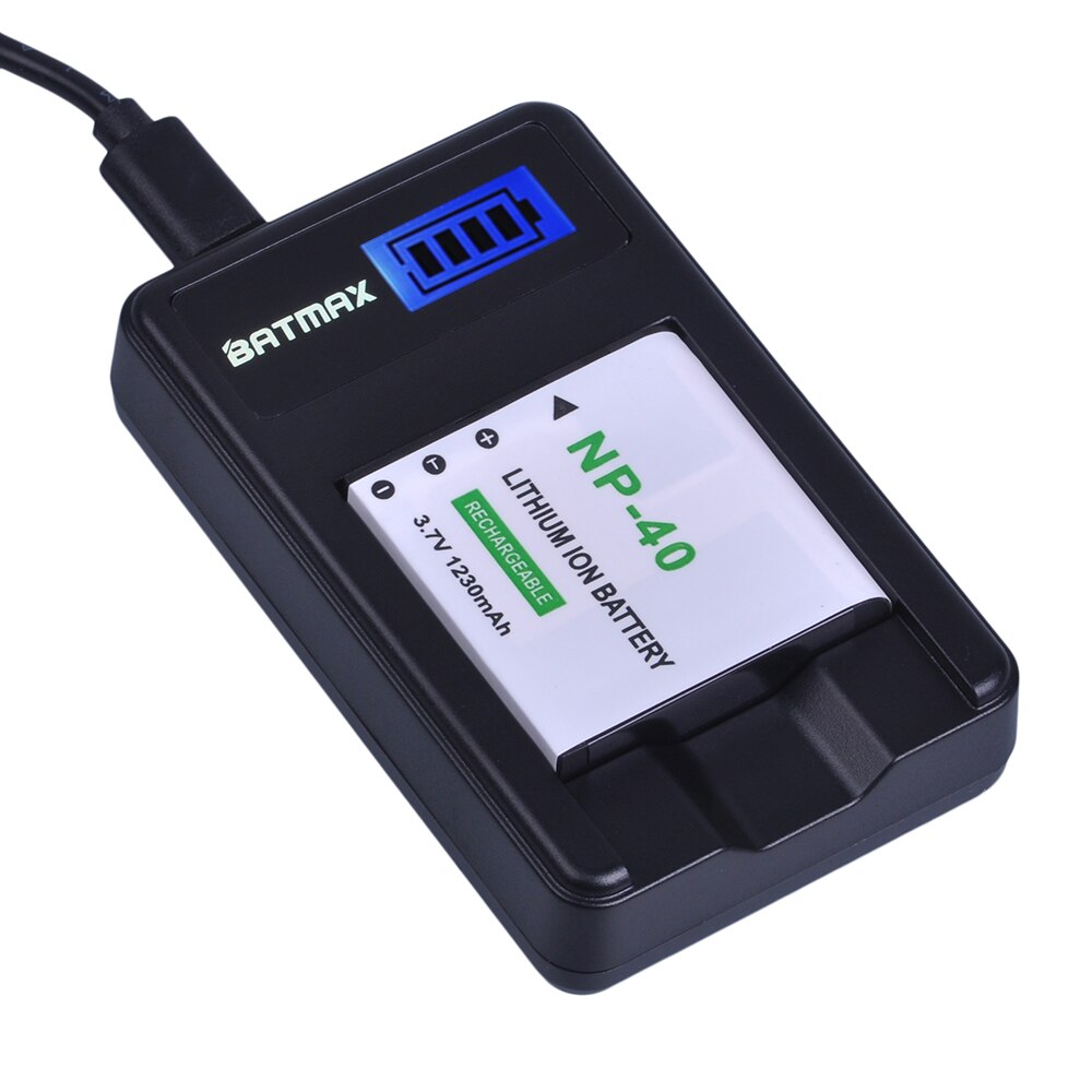4Pcs NP-40 NP40 Camera Li-ion Battery + LCD USB Charger for Casio EX-Z400 FC100 FC150 FC160S P505 P600 P700 Z300 Z600 EX