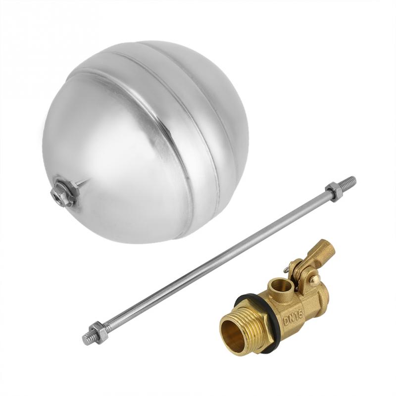 DN15 Float Ball G1/2 Brass Male Thread Water Float Ball Sensor Stainless Steel Float Ball Value valvula