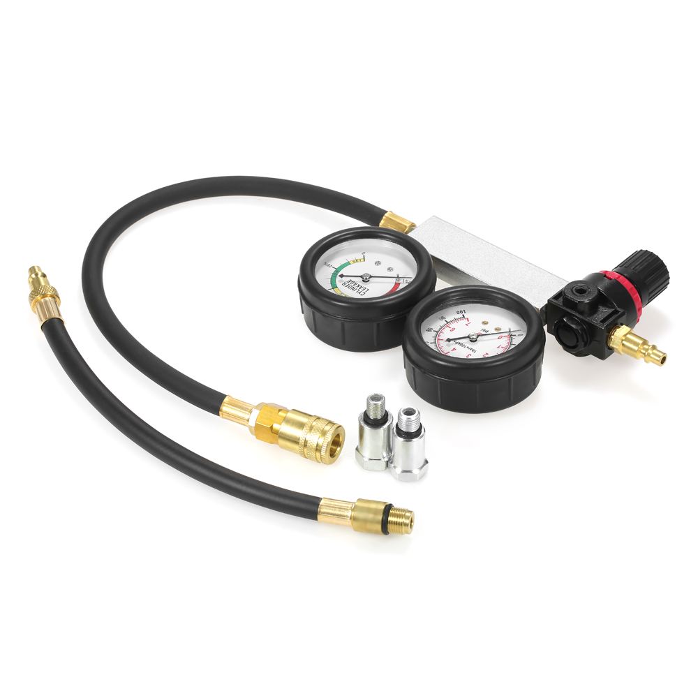 Auto Zylinder Leck Tester Kompression Leckage Detektor Bausatz einstellen Benzin Motor- Messer Werkzeug Bausatz Doppel Messgerät System mit fallen