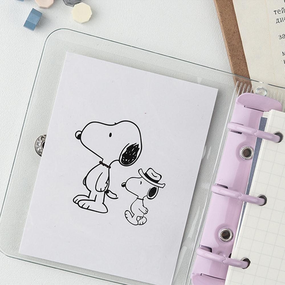 Loose Leaf Transparent Ring Binder Cover Binder Case Binder Loose Leaf Bag Light Weight Study Protect School Economic