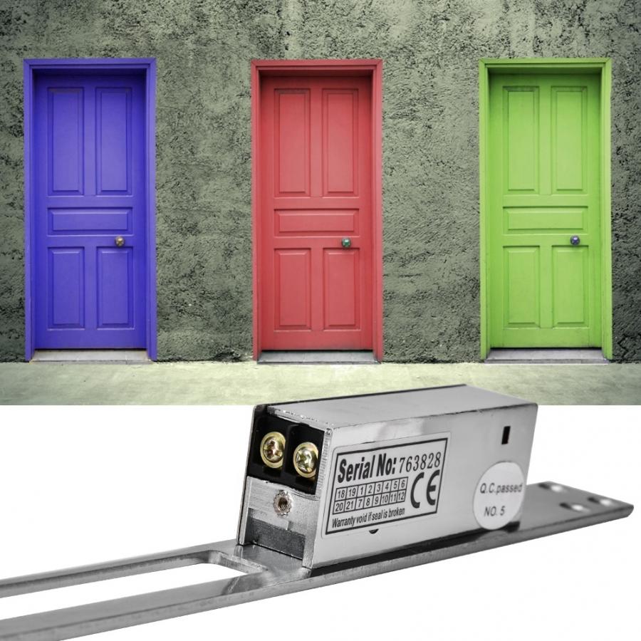 Electric Bolt Lock DC 12V Electric Bolt Lock Intelligent Guard Cathode Strike Lock Door Access Control