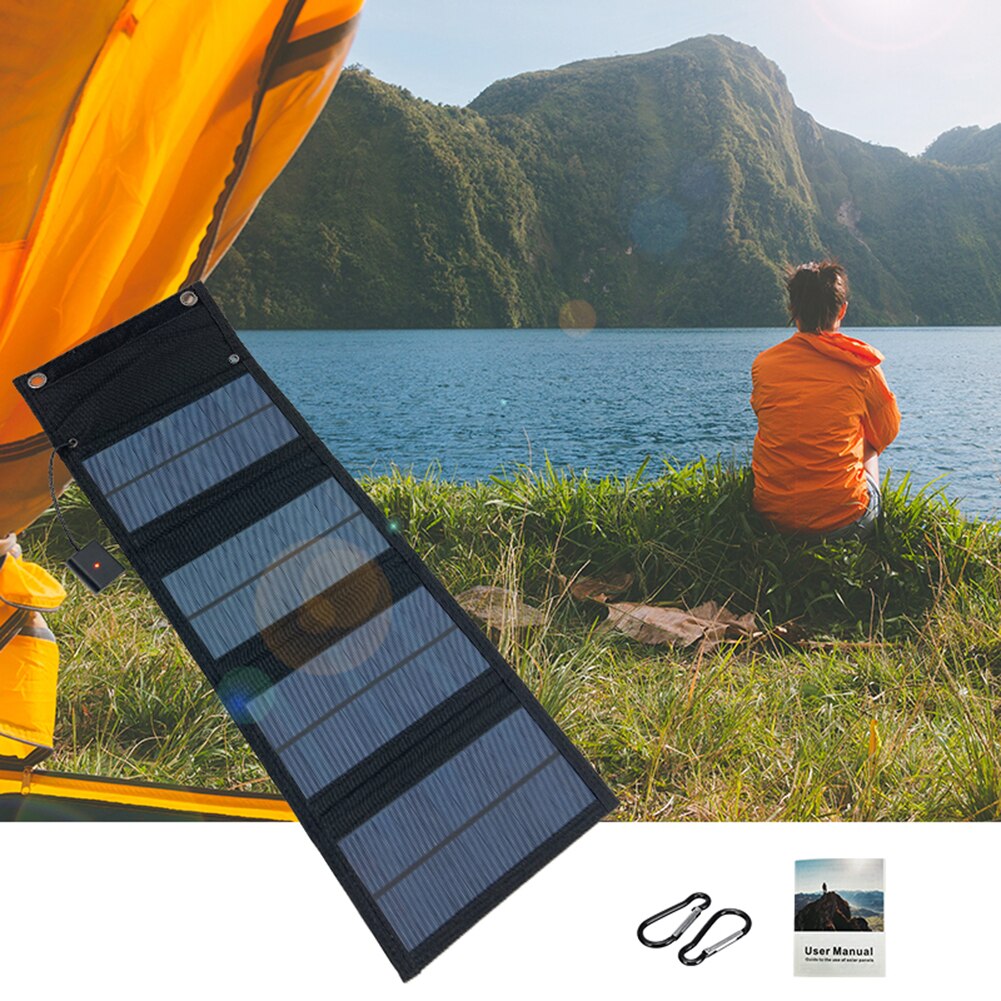 BSY-104 10W Opvouwbaar Zonnepaneel Outdoor Solar Batterij Oplader Voor Outdoor Wandelen Reizen Camping Mobiele Telefoon Usb Lader