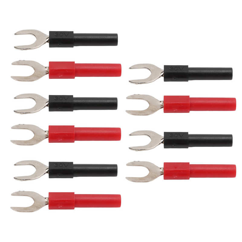Y Spade Plug U Fork Spade Connector for Multimeters