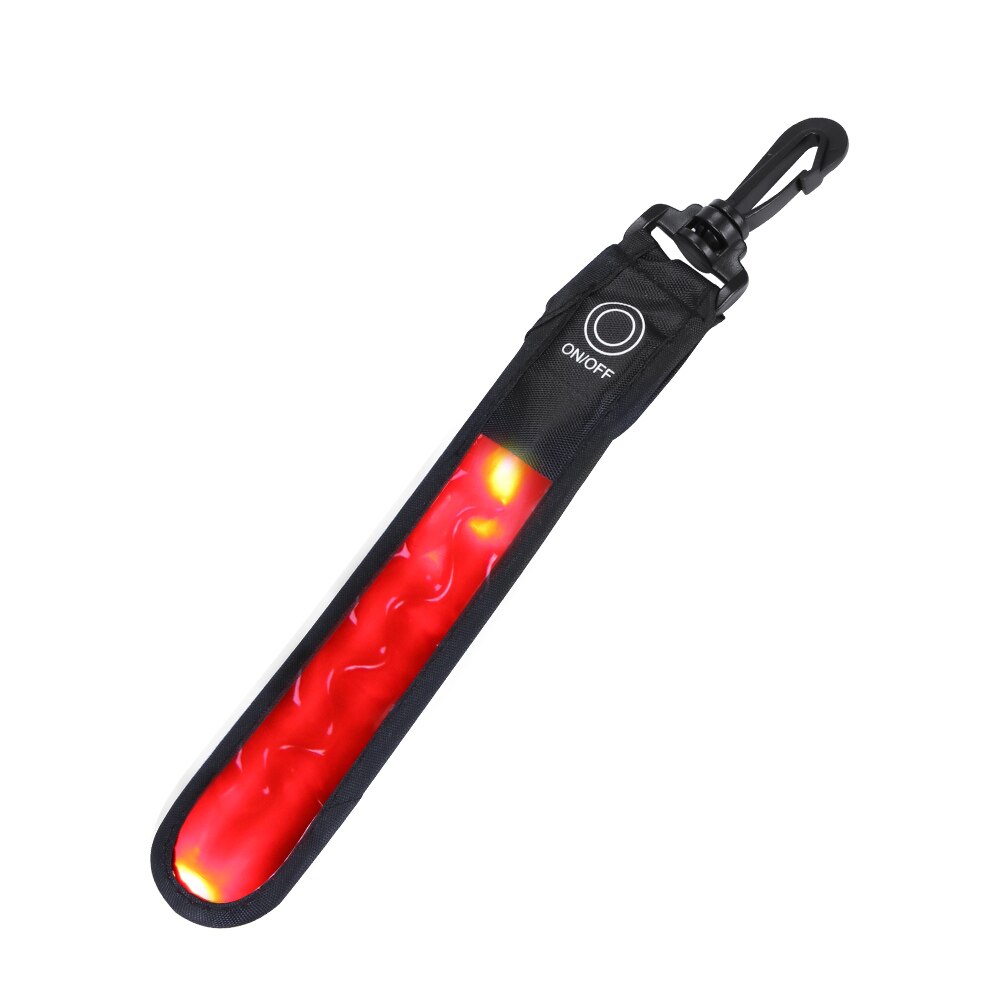 Correa reflectora de luz LED, accesorios de noche para exteriores, iluminación reflectante, decoración colgante, , bolsa de seguridad deportiva: Red