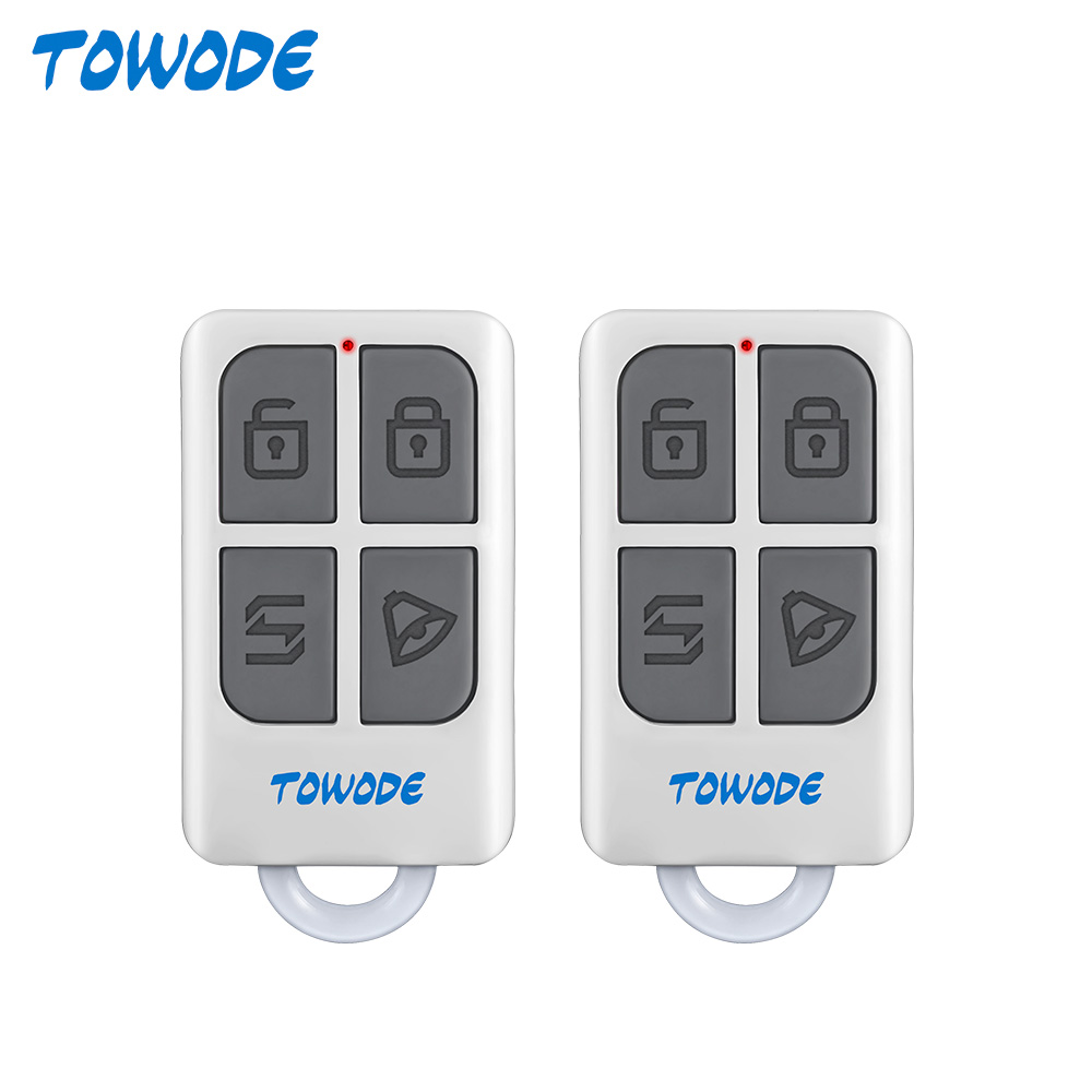 TOWODE Wireless Remote Control Arm/Disarm Detector for Touch Keypad Panel GSM PSTN Home Security Burglar Voice Alarm System: 2pcs
