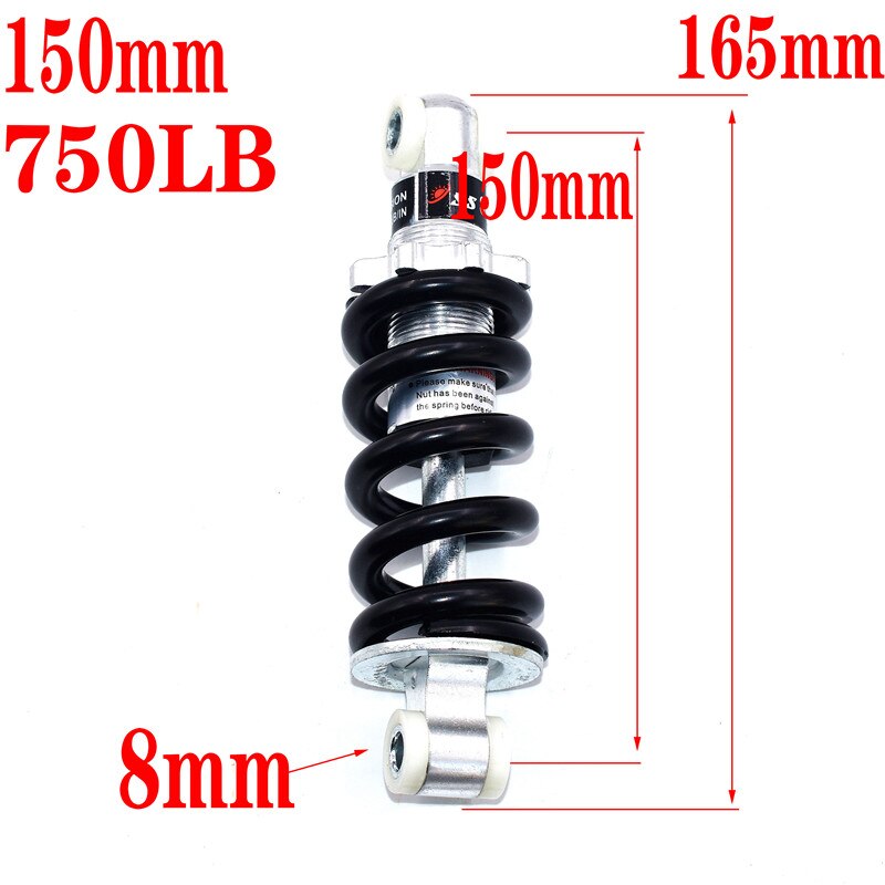 100MM 125MM 150MM 180MM 190MM 200MM rear suspension shock for 47cc 49CC super Minimoto ATV electric scooter mini Pocket Bike: Clear