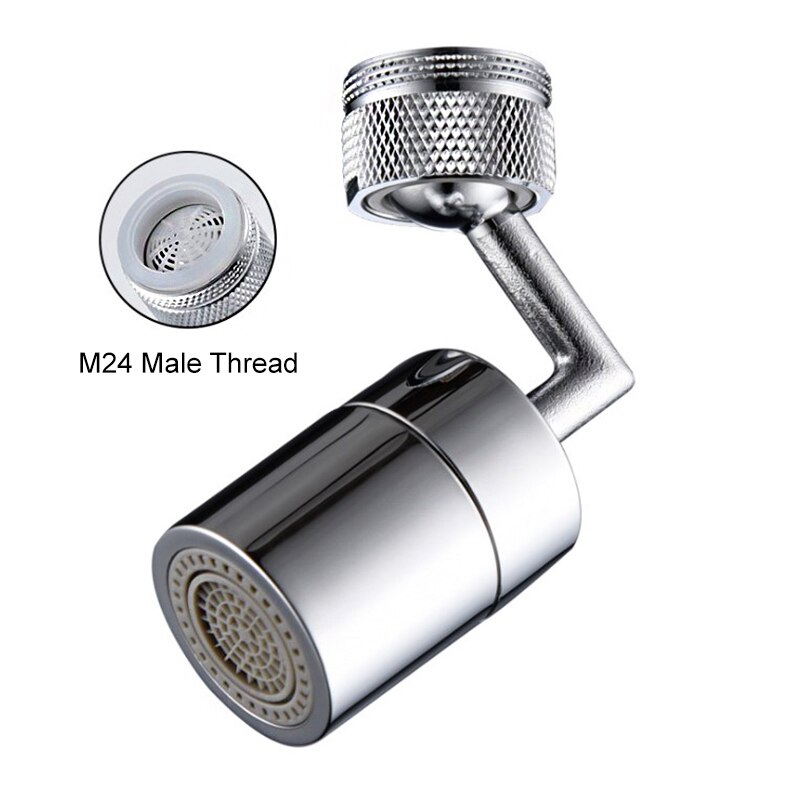 Brass Universal Splash Kitchen Aerato 720 Degree Swivel Sink Faucet Aerator 2Modes Water Saving Mixer Tap Aerator Diffuse Nozzle: M24 Male Thread