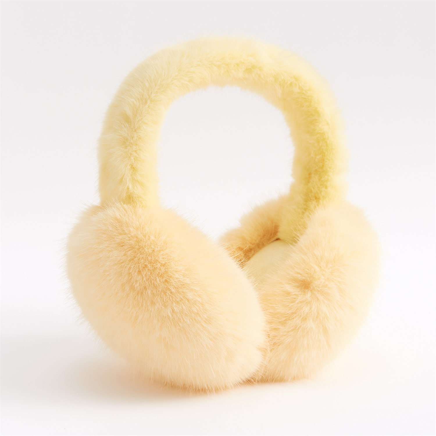 Anjj Ohrenschützer Faux Kaninchen ist hingefallen Hängen Ohr Abdeckung Warme Winter Ohrenschützer Pelz Ohrenschützer unisex Erwachsene Ohr Wärmer Falten: gelb