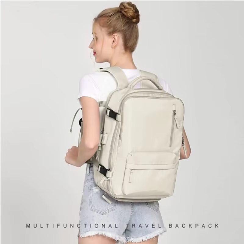 Mochila de viaje para llevar artículos personales, bolsa para vuelos aprobada, maleta de equipaje de mano de 35L, bolsa de fin de semana impermeable para hombres y mujeres