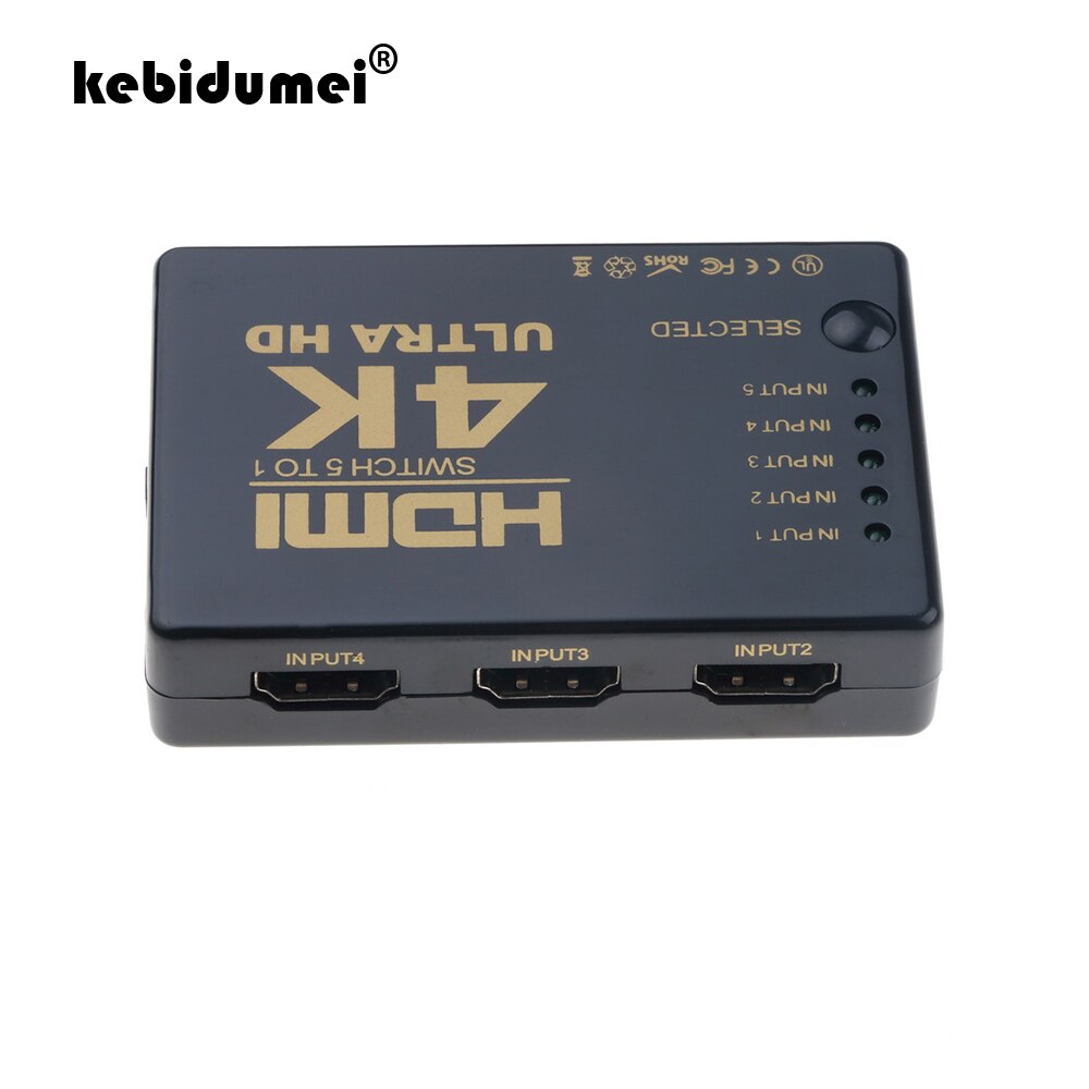 Mini Hd Switcher 4K Hd 1080P 3/5 Port Hd Switch Selector Splitter Met Hub Ir Afstandsbediening Voor hdtv Dvd Tv Box
