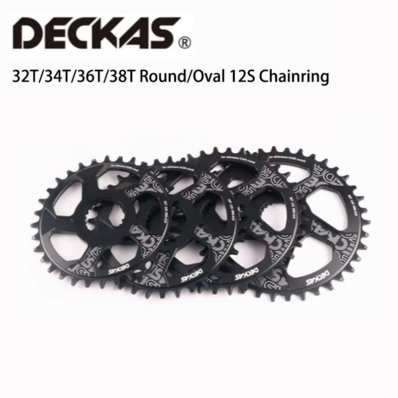 Deckas kettingblad rond ovaal 1 x 12 versnellingen voor shimano  m6100 m7100 m8100 m9100 crankstel center lock 30t 32t 34t 36t 38t mtb fiets