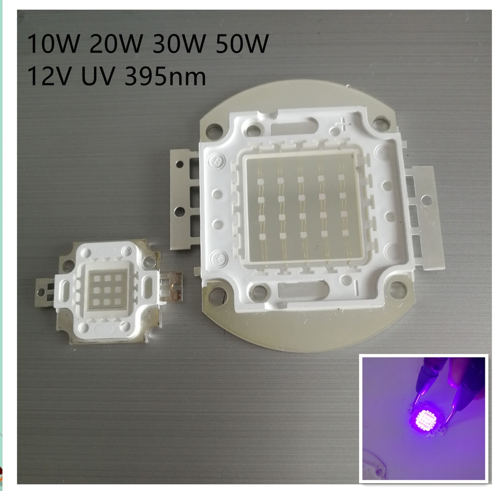 12v - 15v 10w 20w 30w 50w højeffekt integreret cob led lampe diode smd uv lys gør-det-selv projektør spot pære