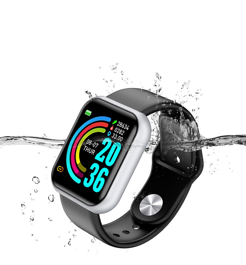 Smartwatch Y68 - Pulsmåler & Blodtryksmåler - Fitness Tracker Bluetooth - Android/iOS