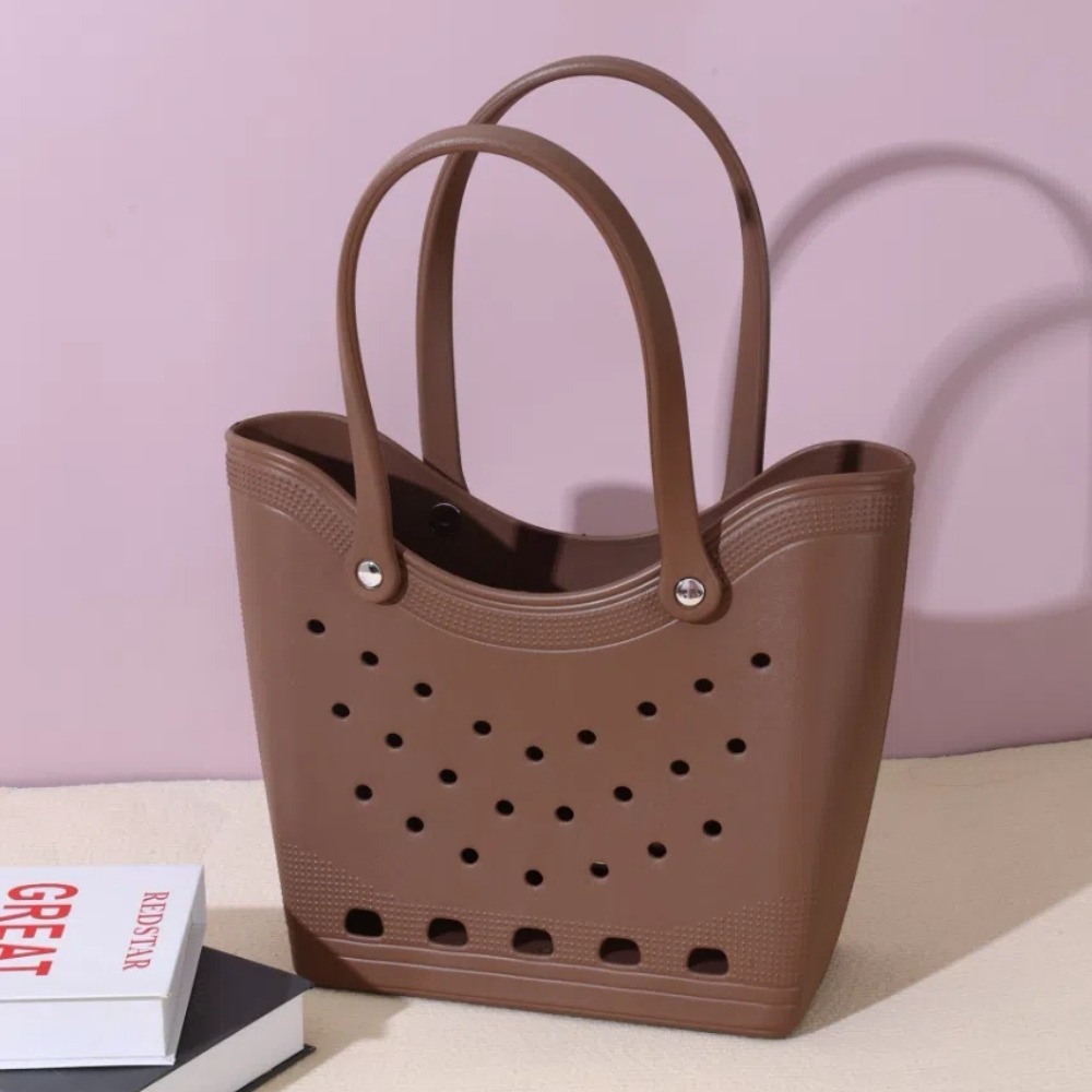 Torba z dziurami Duża pojemność Modna damska torba na zakupy Kosz Torba na zwierzęta Torba plażowa EVA Minimalistyczna torba na zakupy na zewnątrz: Ciemnoszary