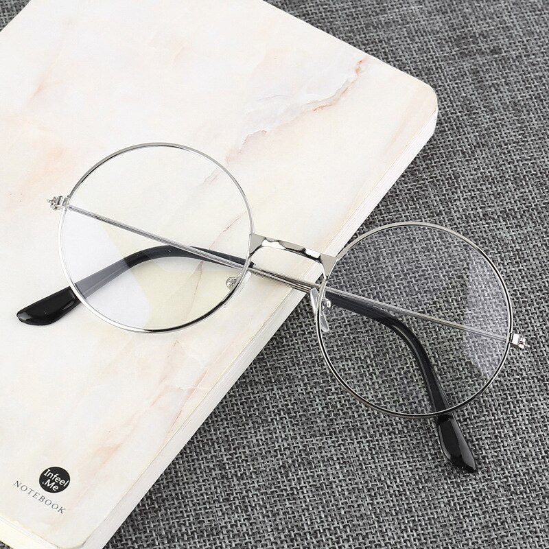 Gafas redondas Retro con luz azul para niños, lentes de lectura para hombres y mujeres, para ordenador, bloqueo de luz azul, para estudiantes: Antiblue lightsilver