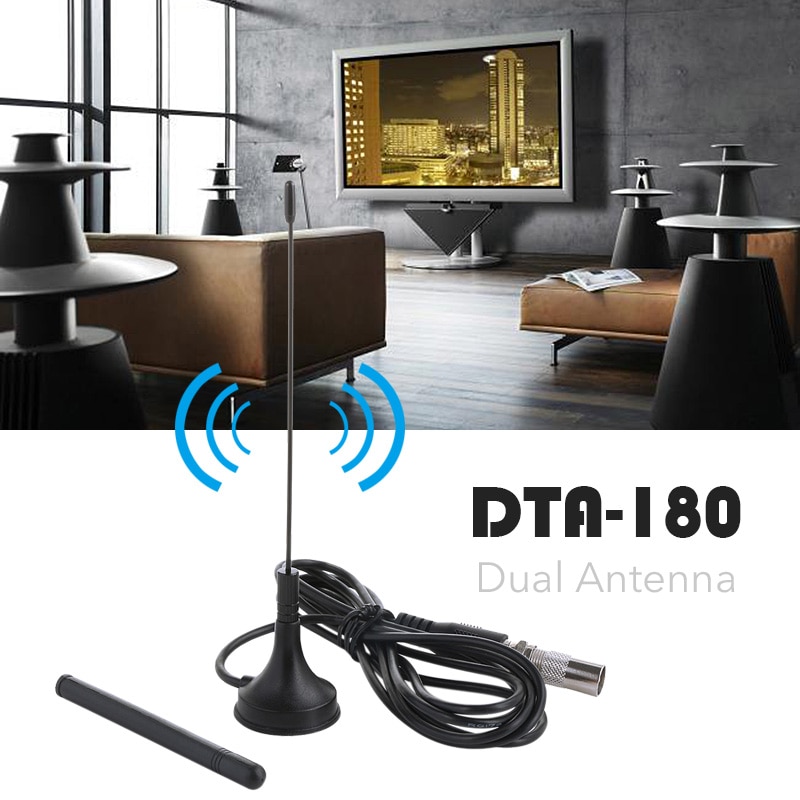 Antenne de télévision 300CM antenne de télévision numérique d'intérieur Plug -Play regarder gratuitement les chaînes de télévision prennent en charge 1080P UHF VHF 50 Miles de portée