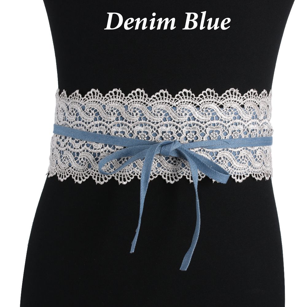 Vestido de boda para mujer, corsé ancho, cinturón de encaje, cinturón de cintura con autolazo para mujer, decoración colorida de banda de cintura de encaje a la