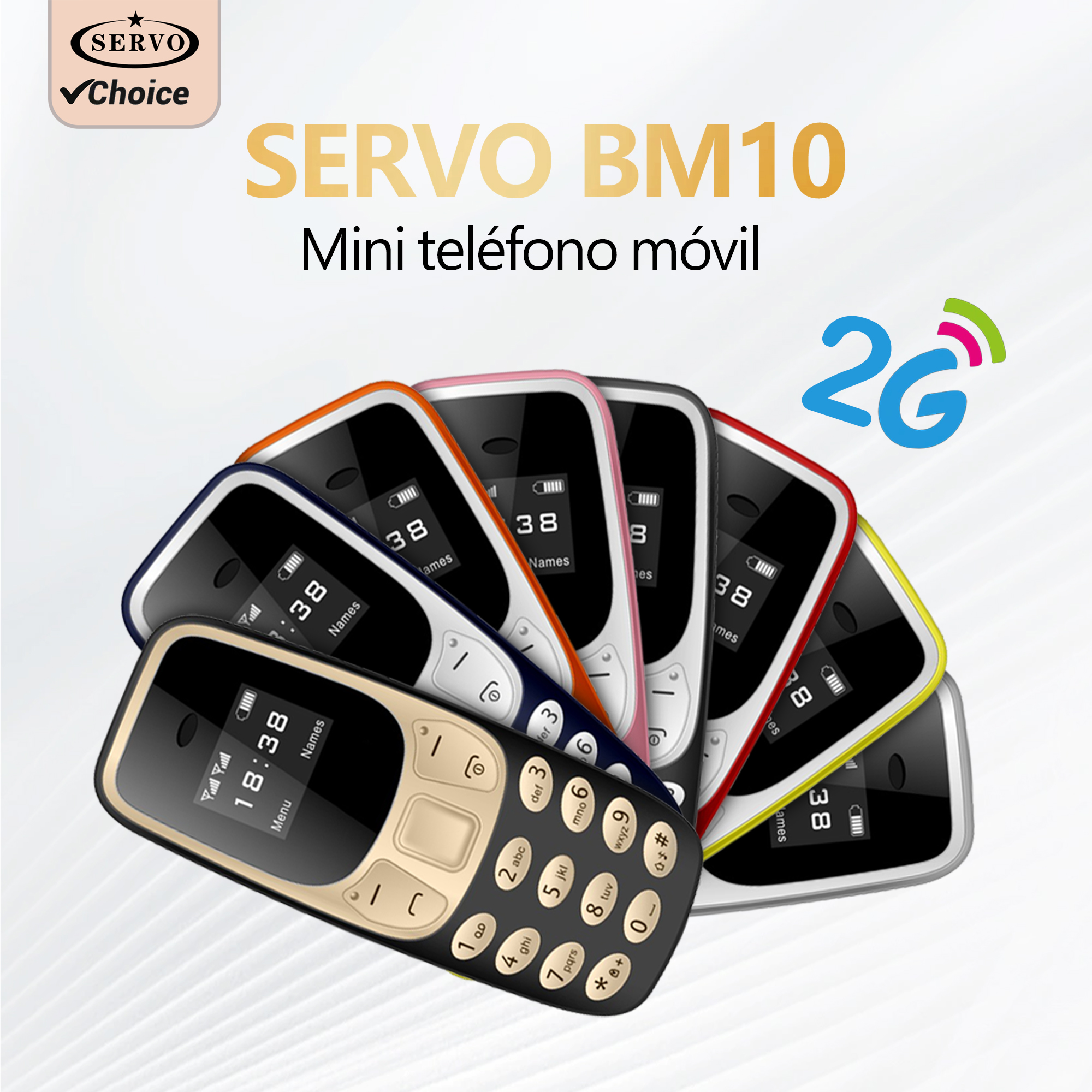 BM10 Mini telefono cellulare 2 SIM Card Auricolare Bluetooth Cambia voce Registrazione vocale a bassa radiazione Piccolo cellulare multilingue